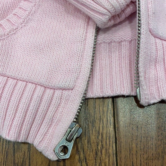 Authentic Ralph Lauren Baby 18 Light Pink Zip Sweater - Picture 4 of 4